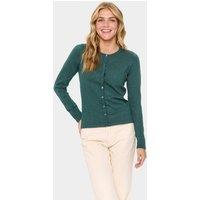 Saint Tropez Women's MilaSZ Slim Fit Cardigan in Dark Olive | Size: Large