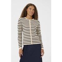 Saint Tropez Women's Mila Long Sleeve Slim Fit Cardigan in Tan | Size: Large