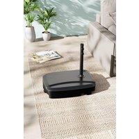 H&O Direct HDPE Water & Sand Filled Parasol Base with WheelsPole is not included in Black