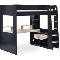 Cheshire Elm Gaming Highsleeper - Black & Pale Wood - Single (90cm)