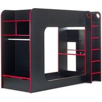 Cheshire Forest Gaming Bunk Black/Red - Single (90cm)