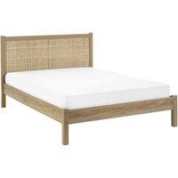 Cheshire Zinc Rattan Bed - Oak - Double (135cm) in Brown