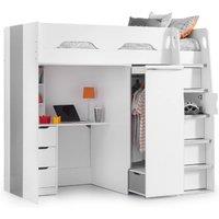 Cheshire Granite Highsleeper White / Silver - Single (90cm)