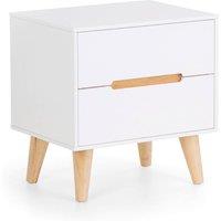 Cheshire Premium Elara 2 Drawer White Bedside Unit