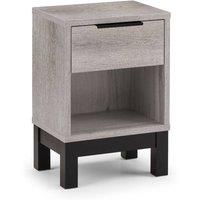 Cheshire Premium Kora 1 Drawer Grey Oak Bedside Unit