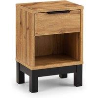 Cheshire Premium Kora 1 Drawer Light Oak Bedside Unit in Brown