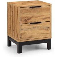Cheshire Premium Kora 2 Drawer Light Oak Bedside Unit in Brown