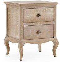 Cheshire Premium Amara 2 Drawer Limed Oak Bedside Unit in Brown
