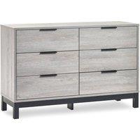 Cheshire Premium Kora 6 Drawer Wide Chest - Grey Oak