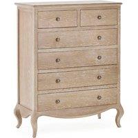 Cheshire Premium Amara 4 + 2 Drawer Chest - Limed Oak in Brown
