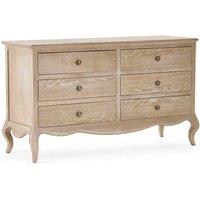 Cheshire Premium Amara 6 Drawer Wide Chest - Limed Oak in Brown