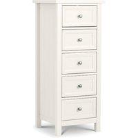 Cheshire Premium Solace 5 Drawer Tall Chest - Surf White