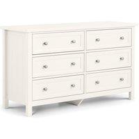 Cheshire Premium Solace 6 Drawer Wide Chest - Surf White