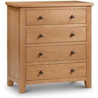 Cheshire Premium Kingsley 4 Drawer Chest - Oak in Brown