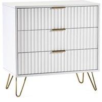 Cheshire Premium Siena 3 Drawer Chest - White