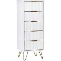 Cheshire Premium Siena 5 Drawer Tallboy - White