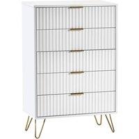 Cheshire Premium Siena 5 Drawer Chest - White