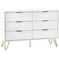 Cheshire Premium Siena 6 Drawer Chest - White