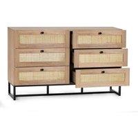 Cheshire Premium Trelawny 6 Drawer Chest - Oak in Brown