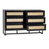 Cheshire Premium Trelawny 6 Drawer Chest - Black