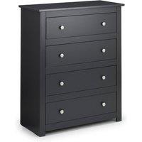 Cheshire Premium Hawthorne 4 Drawer Chest - Anthracite in Grey