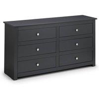Cheshire Premium Hawthorne 6 Drawer Chest - Anthracite in Grey