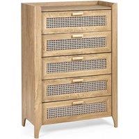 Cheshire Premium Pacifica 5 Drawer Chest - Oak in Brown