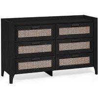 Cheshire Premium Pacifica 6 Drawer Wide Chest - Black