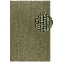 THE RUGS Handwoven Flatweave Jute Rug & Runner Natural Fibre Durable in Green | Size: 160 cm x 230 cm