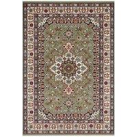 THE RUGS Design Oriental Parun Tabriz Rug - Vintage Polypropylene Carpet in Green | Size: 160 cm x 230 cm