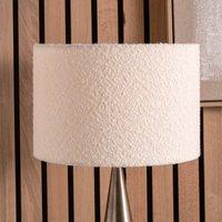 Ruma White Boucle Cylinder Shade for Table Lamps | Size: 14 inches