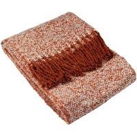 Furn Weaver Woven Herringbone Throw in Red