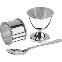 Arthur Price Children's Silver Plated Egg Cup, Napkin Ring & Spoon