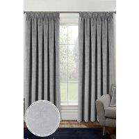 Enhanced Living 100% Blackout Luxury Supersoft Velvet Thermal Tape Top Curtains for Living Room & Bedrooms in Grey | Size: 168 cm width x 183 cm drop
