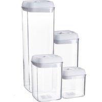 Argon Tableware 14 Piece Flip Lock Plastic Food Storage Containers Set in White
