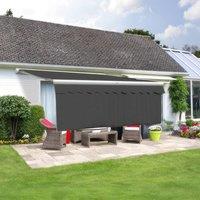 Primrose Awnings 5.0m Dropdown Front Valance In Charcoal | Size: 5m x 1m