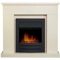 Adam Fires & Fireplaces Adam Lomond Fireplace in Stone Effect with Colorado Electric Fire in Black, 39 Inch in Black