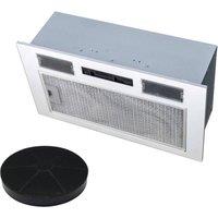SIA 52cm Built In Canopy Cooker Hood Extractor Fan with Carbon Filter in Silver