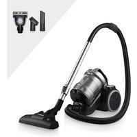 Tower T102004PLPET 1.5L Cylinder Vacuum Cleaner Platinum with Pet Tool in Black