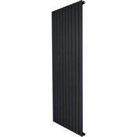 Monstershop Flat Single Column Radiator - 1600 x 700mm - Black