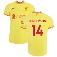 Liverpool 2021/22 Third Shirt Henderson 14 in Yellow | Size: Small