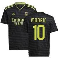 Real Madrid 2022/23 Third Shirt - Modric 10 in Black | Size: 15-16 Years