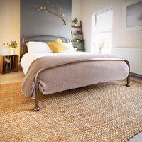 Loomed Natural Beige Brown Jute Rustic Living Room Area Rug & Runner Rugs | Size: 120 cm x 170 cm