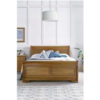 Time4sleep Toulon Oak Finish Wooden Sleigh Bed - Bed Frame in Brown | Size: King
