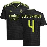 Real Madrid 2022/23 Third Shirt Sergio Ramos No4 in Black | Size: 15-16 Years