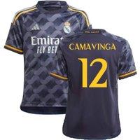 Real Madrid Junior 2023 - 2024 Away Shirt - Camavinga 12 in Navy | Size: 15-16 Years