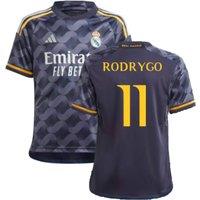 Real Madrid Junior 2023 - 2024 Away Shirt - Rodrygo 11 in Navy | Size: 15-16 Years