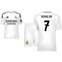 Real Madrid Junior 2024 - 2025 Home Youth Kit - Ronaldo 7 in White | Size: 15-16 Years