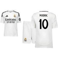 Real Madrid Junior 2024 - 2025 Home Youth Kit - Modric 10 in White | Size: 15-16 Years