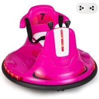 Gymax Electric Ride On Bumper Car With Colourful Lights & Remote Control in Pink